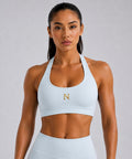 INTENT FORM™ HALTER BRA — Glacier